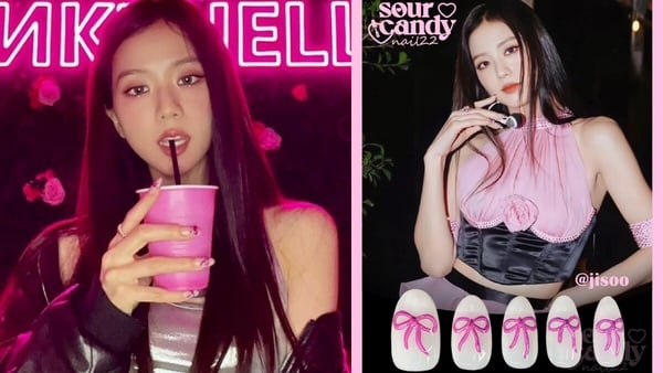 蝴蝶結美甲範本2:滿版蝴蝶結款