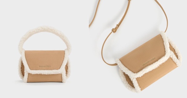 2023秋冬「棕色系平價包」推薦7：Charles &amp;amp;amp;amp;amp; Keith Cassiopeia毛毛翻蓋小包 NT$1,490