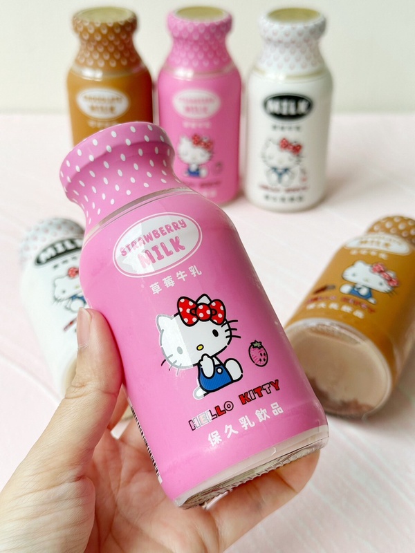 Kitty粉絲必喝!全聯獨家開賣「Hello Kitty牛奶」,原味、草莓、可可享優惠價開喝!