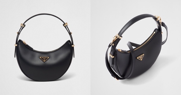 2023精品新包許願清單11:Prada Arqué皮革肩背袋 NT$74,000