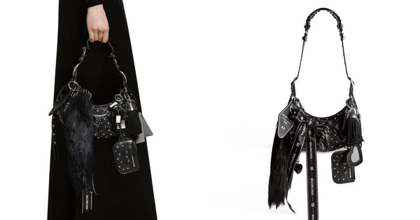 Balenciaga LE CAGOLE 黑色鑽飾掛墜造型肩下包 NT$207,900