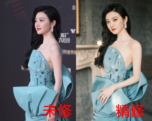 15位陸劇明星紅毯精修vs未修！劉詩詩美，趙露思裙子醜，楊超越像茄子，李蘭迪最最災難