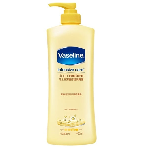 2023康是美口碑「開架身體乳」TOP5：Vaseline凡士林深層修護潤膚露400ml，NT$299