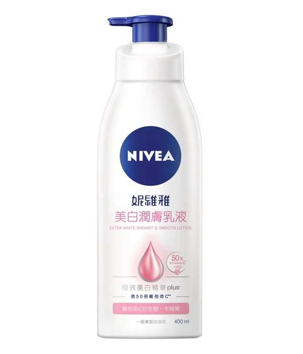 2023康是美口碑「開架身體乳」TOP7：NIVEA妮維雅美白潤膚乳液400ml，NT$499