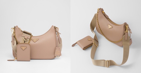 2024 Pantone柔和桃包包推薦7：Prada Re-Edition 2005 Saffiano皮革手袋，NT$82,000