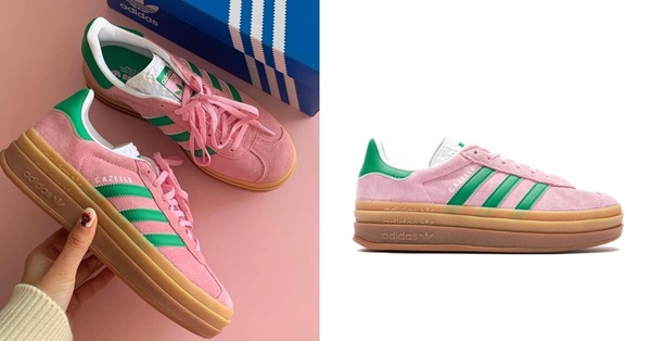 adidas Originals GAZELLE BOLD粉綠拼接，價格店洽