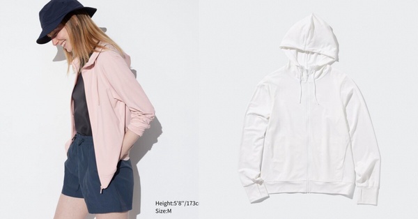 UNIQLO 2023日本熱銷排行榜TOP4：AIRism防曬抗UV網眼連帽外套(長袖)，NT$990