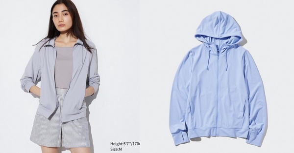 UNIQLO 2023台灣熱銷排行榜TOP5：AIRism防曬抗UV網眼連帽外套，NT$790