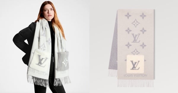 精品LOGO圍巾入門推薦8：Louis Vuitton Cold Reykjavik圍巾，NT$84,500