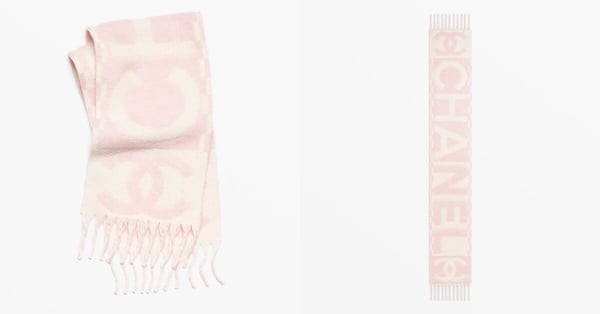 精品LOGO圍巾入門推薦1：CHANEL 圍巾，NT$31,500