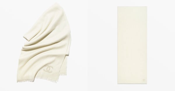 精品LOGO圍巾入門推薦3：CHANEL 披肩，NT$39,200
