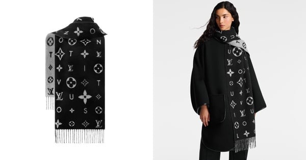 精品LOGO圍巾入門推薦7：Louis Vuitton Reykjavik 2.0 圍巾，NT$33,600