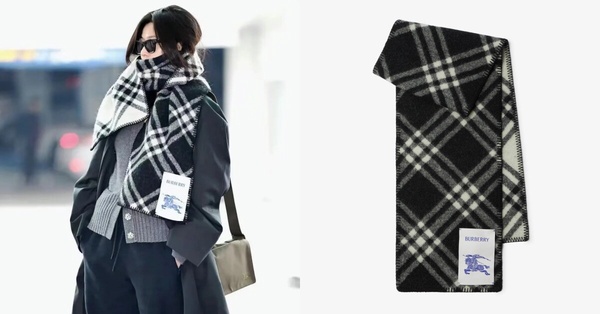 精品LOGO圍巾入門推薦14：Burberry 格紋羊毛圍巾，NT$20,500