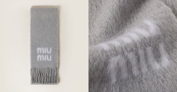 精品LOGO圍巾入門推薦24：Miu Miu 羊毛混馬海毛圍巾，NT$25,000