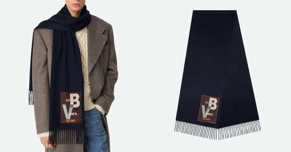 精品LOGO圍巾入門推薦26：Bottega Veneta 喀什米爾圍巾，NT$26,900
