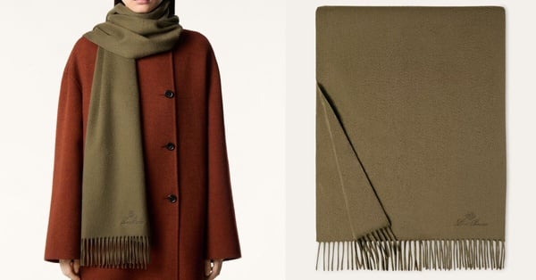 精品LOGO圍巾入門推薦27：Loro Piana Extra Grande Unita 圍巾，NT$30,700