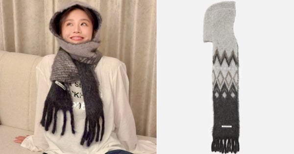 精品LOGO圍巾入門推薦29：Acne Studios 連帽馬海毛圍巾，NT$20,000