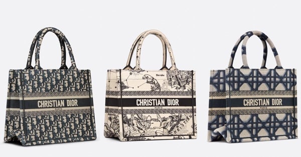 Dior Book Tote全新「藤格紋肩帶款」剛上架就賣翻！官網尺寸＋價格整理，奶茶色必收！