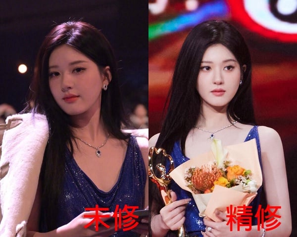 微博之夜18位陸劇明星精修vs未修！熱巴美胸太惹火，虞書欣被說修很大，趙露思腿修長了