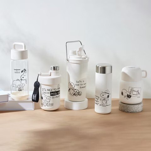 史努比買一送一！環保杯優惠推薦：康寧聯名史努比推復刻黑白系列，史努比保溫杯6折起