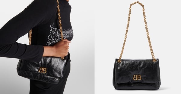 2024話題黑金精品精品/輕奢包推薦9：BALENCIAGA Monaco迷你鏈帶肩背包 ，約NT$42,855