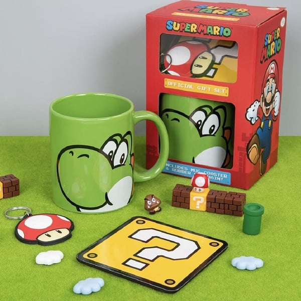 7-11「瑪利歐周邊」耀西馬克杯、超級蘑菇鑰匙圈、金磚杯墊三入一組！再推超萌咖波周邊