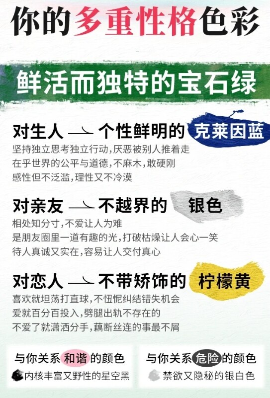 妳個性很多變嗎？陸網超夯「多重性格色彩測驗」，測妳在人生、親友和另一半前的代表色