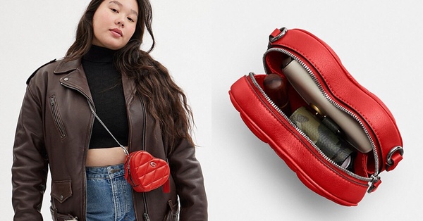 Coach新品清單4：HEART 14豐盈絎縫斜背手袋（情人節系列），NT$12,800