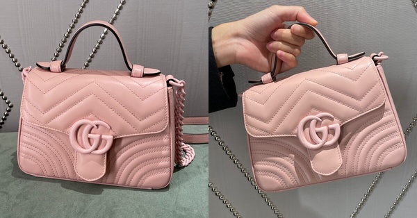 2024情人節粉色包款推薦4：GUCCI Marmot粉紅手提包，NT$76,100