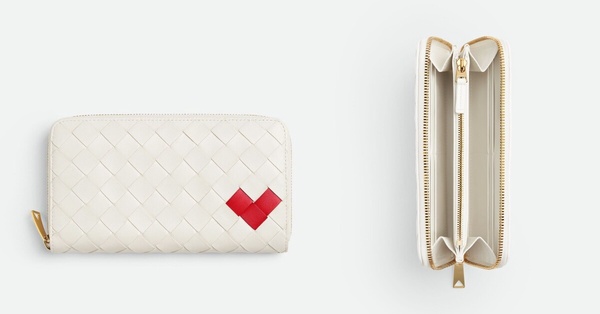 2024開運精品長夾推薦8:Bottega Veneta Intrecciato情人節系列長夾,NT$35,700