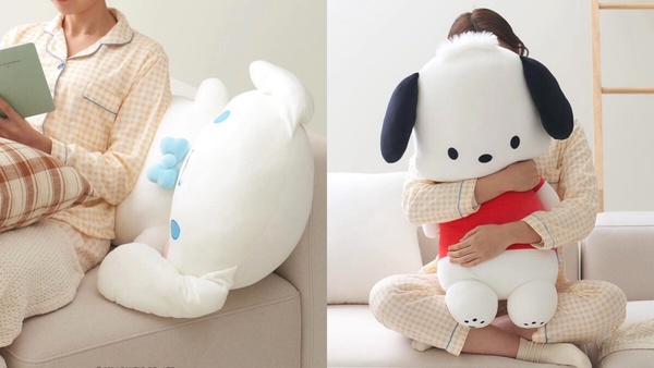 超巨大「三麗鷗抱枕」軟萌登場！KITTY、美樂蒂、酷洛米、大耳狗、布丁狗、帕恰狗都有