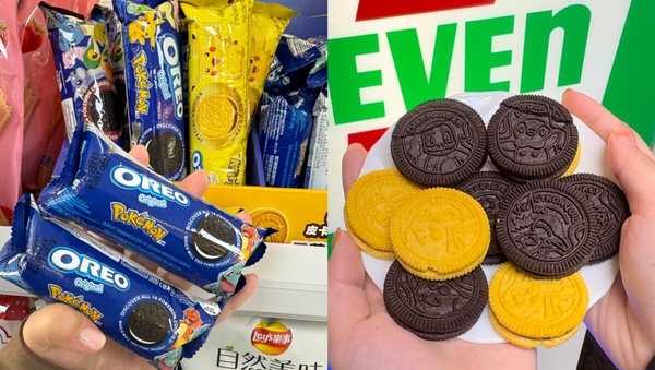收服你的味蕾！7-11開賣「寶可夢Oreo」，皮卡丘款是香蕉巧克力口味、原味有16種寶可夢
