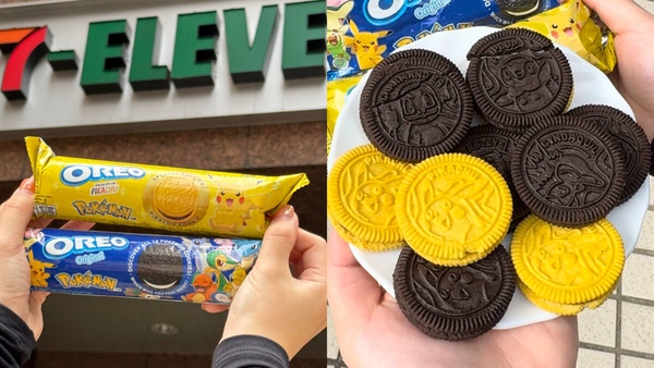 收服你的味蕾！7-11開賣「寶可夢Oreo」，皮卡丘款是香蕉巧克力口味、原味有16種寶可夢