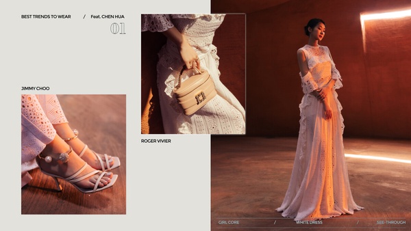 LOOK 1 ALL WHITEGIRL CORE /WHITE DRESS/SEE-THROUGH