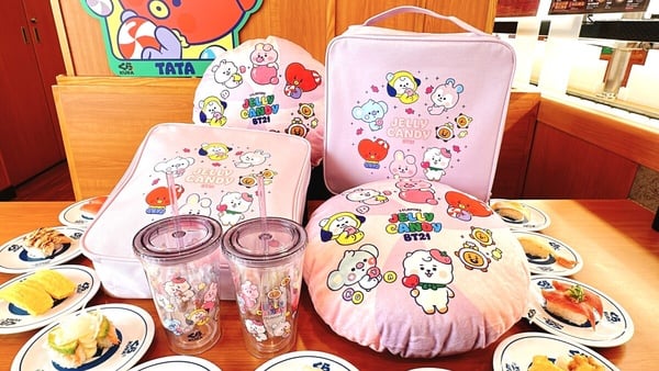 BT21周邊免費送!藏壽司「BT21集點」開跑,BT21抱枕、BT21環保隨行杯集點免費入手!