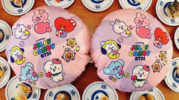 BT21周邊免費送!藏壽司「BT21集點」開跑,BT21抱枕、BT21環保隨行杯集點免費入手!