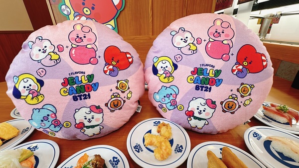 BT21周邊免費送!藏壽司「BT21集點」開跑,BT21抱枕、BT21環保隨行杯集點免費入手!