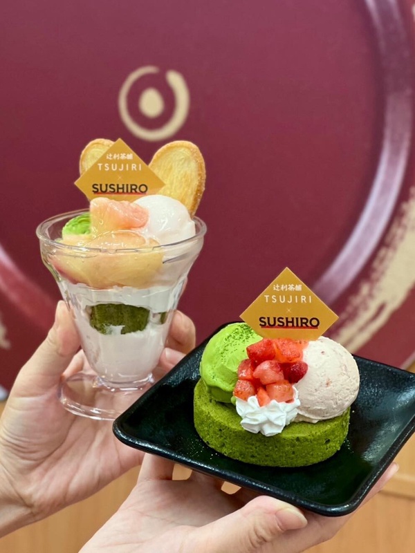 抹茶控開吃!「壽司郎 x 辻利茶舗」聯名登場,抹茶桃子聖代、抹茶蛋糕捲+草莓冰超欠吃