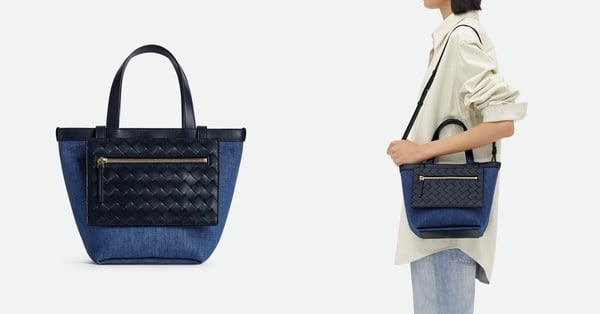 2024話題牛仔包推薦6：Bottega Veneta Mini Flip Flap With Strap，NT$73,500