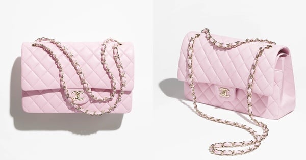 2024香奈兒「嫩粉色單品」推薦:CHANEL經典大型口蓋包,NT$396,500