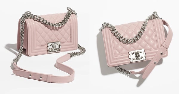 2024香奈兒「嫩粉色單品」推薦:CHANEL BOY CHANEL小型口蓋包,NT$217,900
