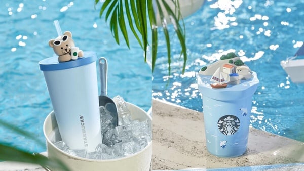 星巴克「夏日海邊系列星杯」登場！小熊吸管杯、帆船馬克杯太萌，小熊吊飾水杯盲盒必抽