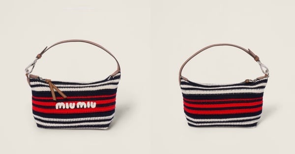 2024精品飯盒包推薦：Miu Miu小巧鉤織手袋，NT$43,000