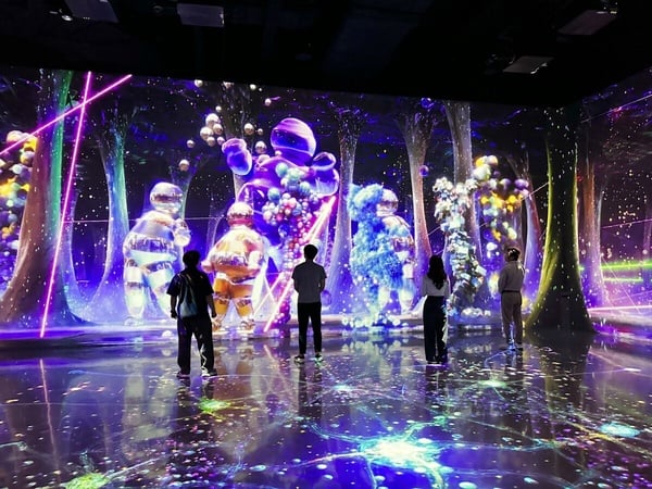 韓國仁川「Inspire 迎仕柏度假城」亮點4、韓版TeamLab「LeSpace光影藝術空間」新開幕