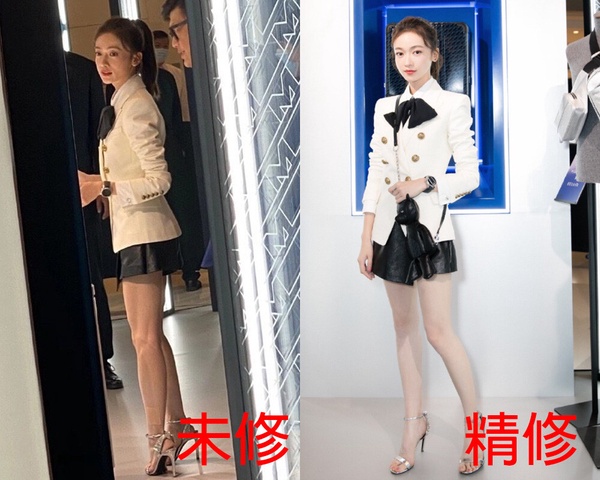 10位陸劇女星「美腿照」精修vs未修！劉亦菲被嘲象腿，楊冪是腿精，但唐嫣王楚然才逆天