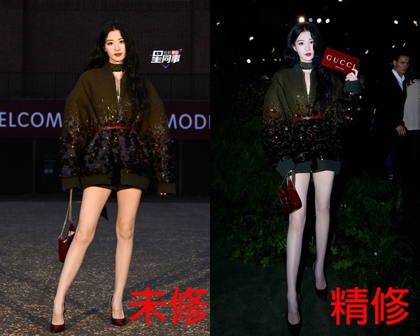 10位陸劇女星「美腿照」精修vs未修！劉亦菲被嘲象腿，楊冪是腿精，但唐嫣王楚然才逆天