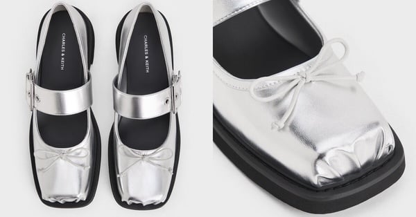 CHARLES＆KEITH官網必買推薦8：蝴蝶結方頭瑪莉珍鞋，NT$2,590