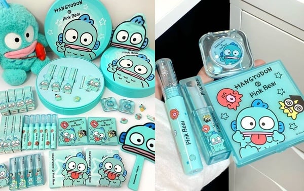 2024最新卡通聯名系列彩妝：PinkBear皮可熊 X 人魚漢頓HANGYODON