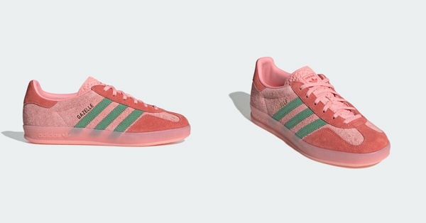 adidas Originals Gazelle INDOOR粉綠拼接，NT$3,890