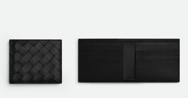 黑色短夾推薦9:Bottega Veneta Intrecciato短夾,NT$19,600